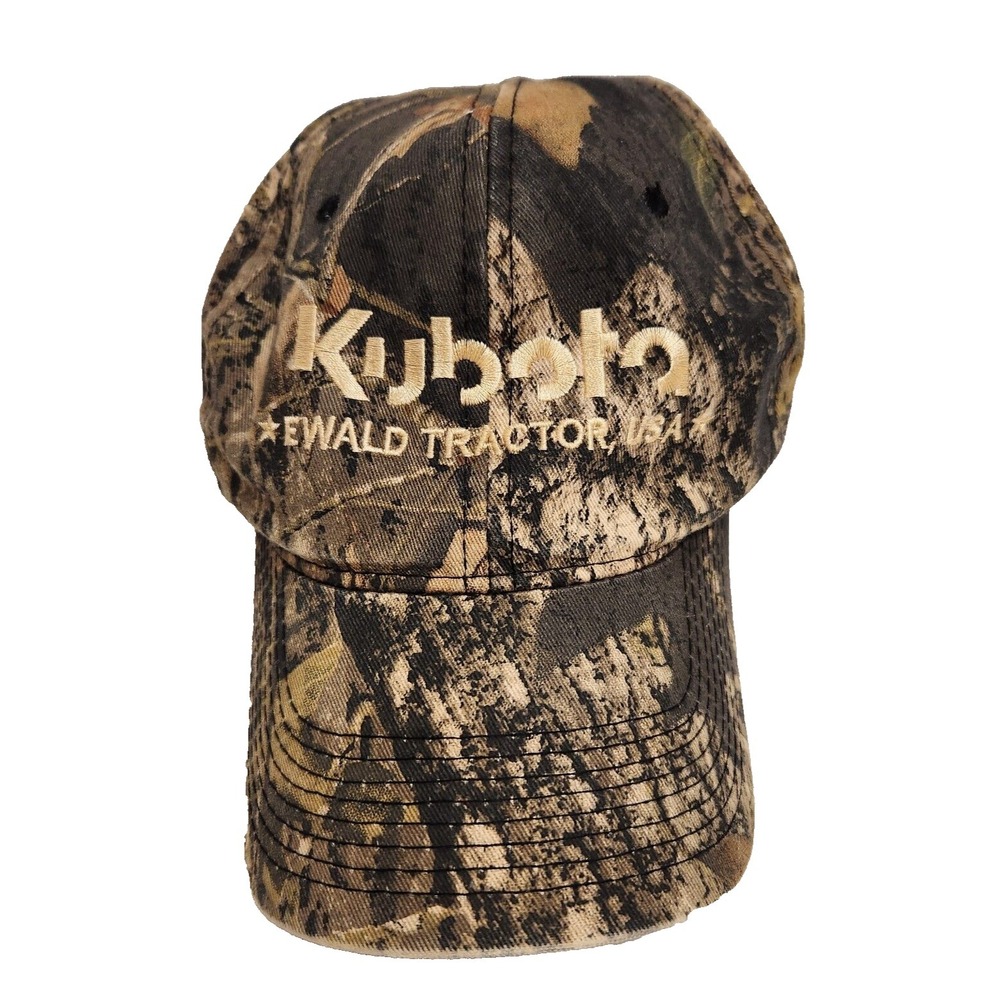 Kubota Ewald Tractor USA Camo Cap In tact OSFM Snapback Farm Equipment Ad-washed